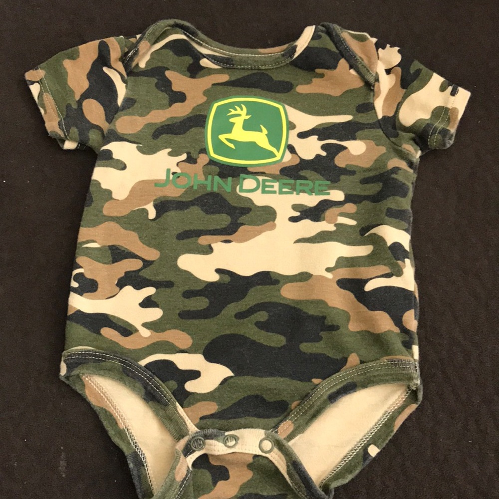 Camouflage John Deere onesie
